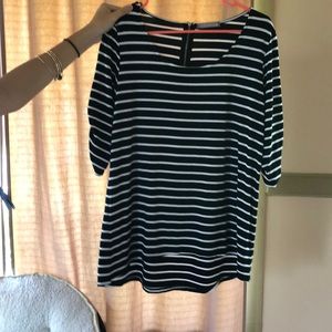 Oliviamoon large stripped loose long sleeve shirt